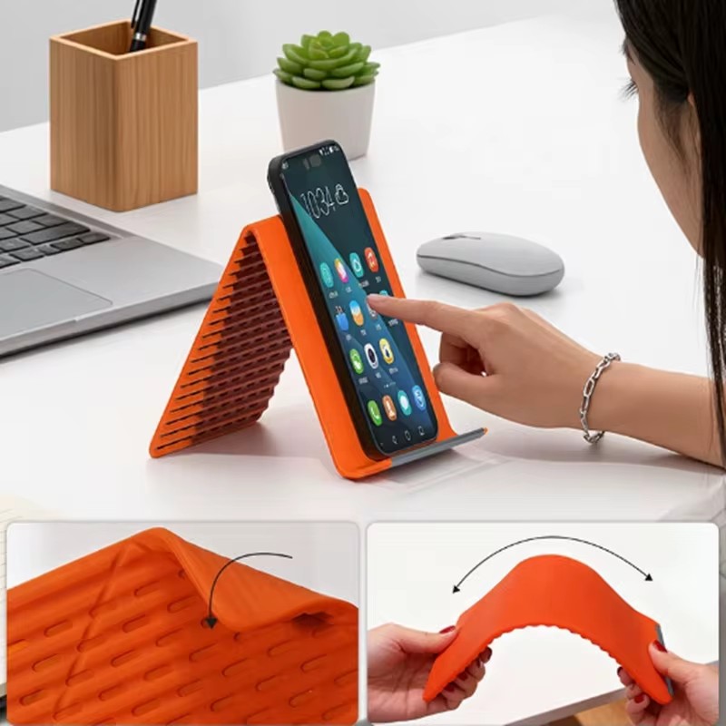 Laptop Tablet Accessories - Elastyczny, składany silikonowy uchwyt na telefon,