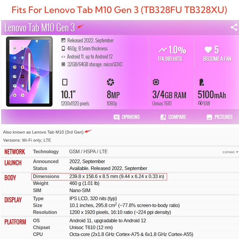 Dla Lenovo Tab M10 3. generacj – Lenovo Tablet M10 Accessories recenzja i cena